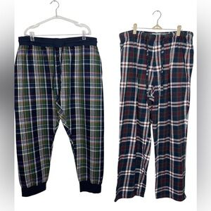 Unisex Plaid Pajama Pants Bundle Cozy Fleece Lounge Sleepwear Holiday XLG